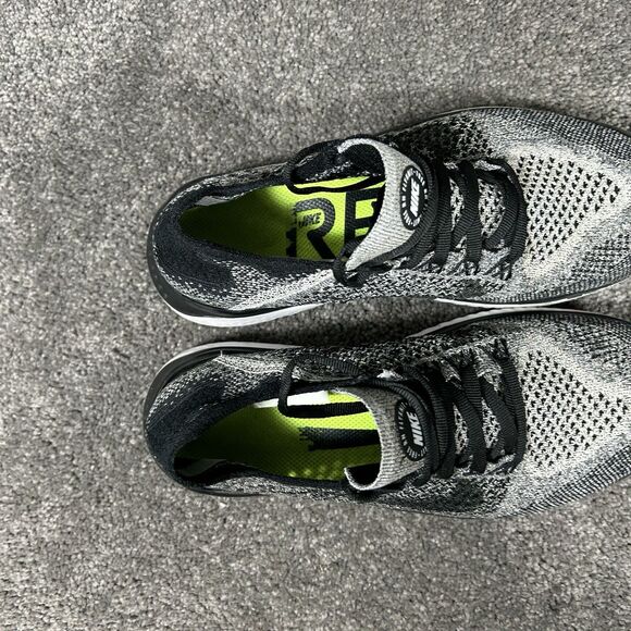 Nike Free Run Flyknit 2018 942839-101 Women’s Size 6.5 Black Running Shoes Used - Picture 11 of 13